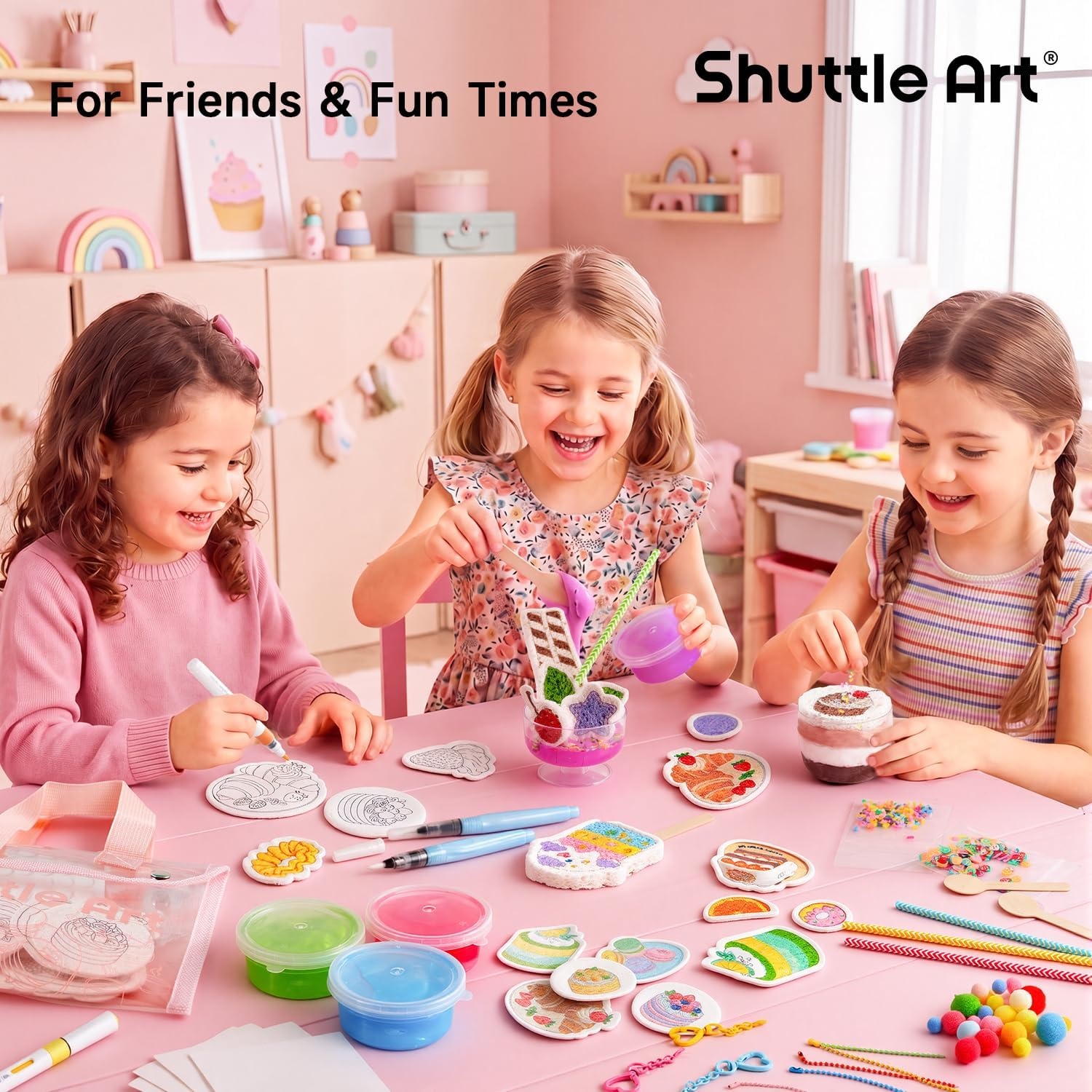 image:imageShuttle Art 105 Pcs Magic Foam Texture Painting Kit Dessert SeriesDessert Series 105 Pcs