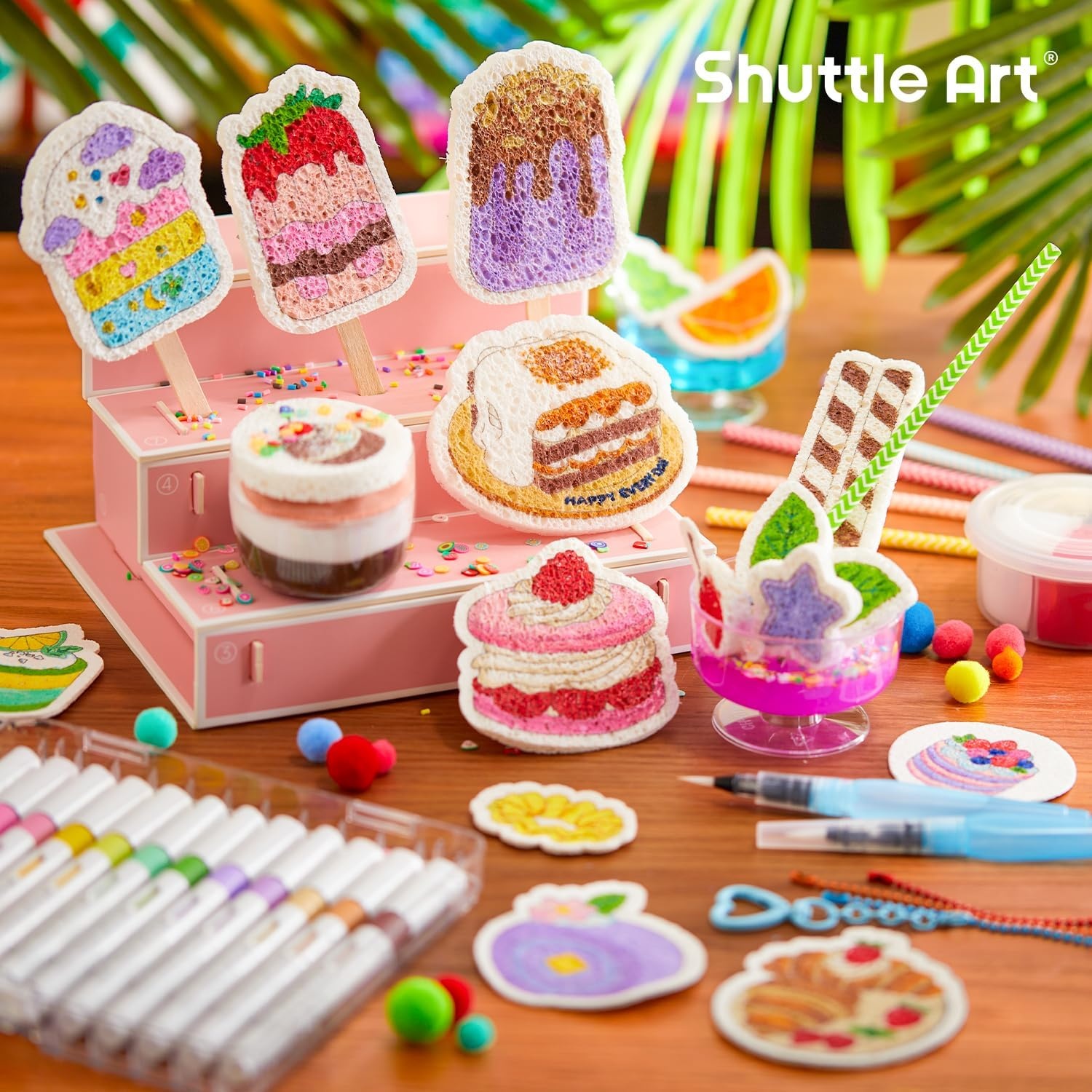 image:imageShuttle Art 105 Pcs Magic Foam Texture Painting Kit Dessert SeriesDessert Series 105 Pcs