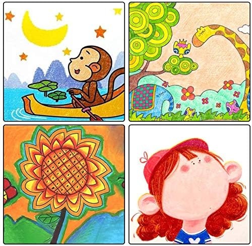 image:imageShuttle Art 24 Colors Gel Crayons for Toddlers NonToxic Crayons Set for Kids Children Coloring CrayonPastelWatercolor Effect Ideal for Paper Pack of 21 Count Pack of 24