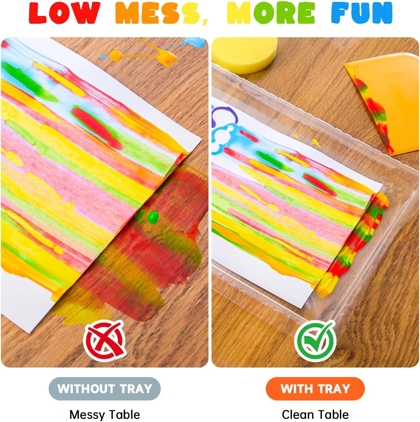 image:imageShuttle Art 37PCS Squeegee Art Kit MessFree Painting for Toddlers with Full Accessories