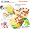 Shuttle Art 105 Pcs Magic Foam Texture Painting Kit Dessert Series(Animal Series – 63 Pcs)