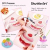 Shuttle Art 105 Pcs Magic Foam Texture Painting Kit Dessert Series(Dessert Series – 105 Pcs)