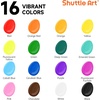 Shuttle Art 16 Colors Washable Paint for Kids 10oz Tempera Paint Bulk