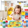 Shuttle Art 16 Colors Washable Paint for Kids 10oz Tempera Paint Bulk