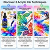 Shuttle Art 20 Colors Acrylic Ink, 30ml Dropper Bottle Liquid Acrylic Paint