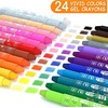 Shuttle Art 24 Colors Gel Crayons for Toddlers, Non-Toxic Crayons Set for Kids Children Coloring, Crayon-Pastel-Watercolor Effect, Ideal for Paper (Pack of 2)(1 Count (Pack of 48))