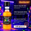 Shuttle Art 8 Colors Neon Paint, 4oz/120ml Fluorescent Acrylic Paint Set(4 Fl Oz (Pack of 8))