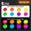 Shuttle Art 8 Colors Neon Paint, 4oz/120ml Fluorescent Acrylic Paint Set(4 Fl Oz (Pack of 8))