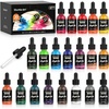 Shuttle Art 20 Colors Acrylic Ink, 30ml Dropper Bottle Liquid Acrylic Paint