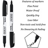 Shuttle Art 200 Pack Black Permanent Markers, Fine Point Permanent Marker Pens Set Perfect on Plastic, Wood, Stone, Metal and Glass for Doodling, Writing, Marking, Office School Supplies